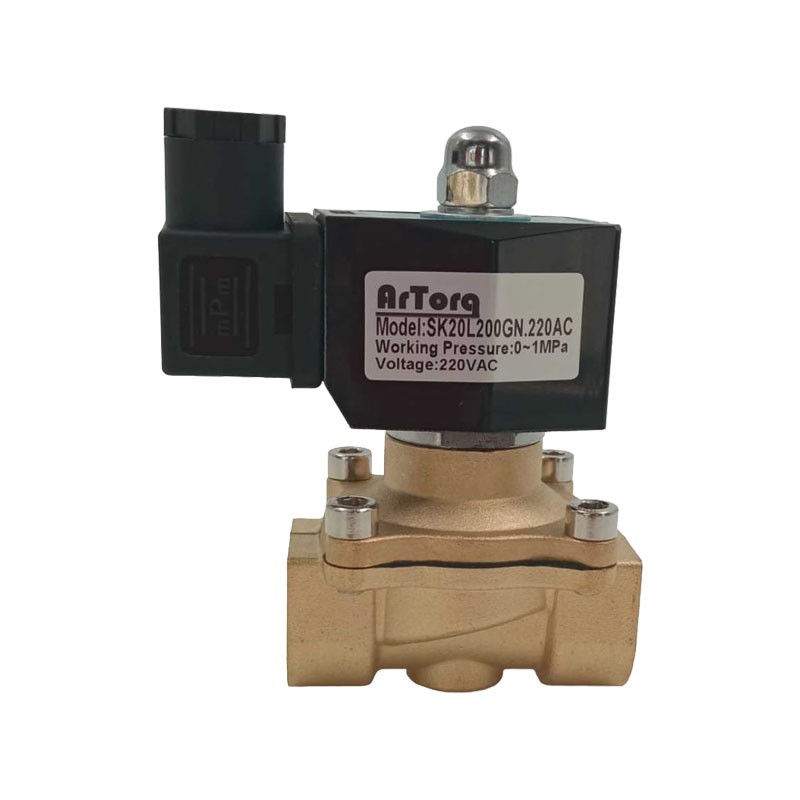 Соленоидный клапан Artorq SK DN 40 PN 10 латунный G-1 1/2'' нормально закрытый AC220В VITON до 150гр.-1