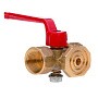 Кран латунный шаровой 11Б18бк(ф)2 DN 15 PN 16 под манометр G1/2''хG1/2'' с контрольным фланцем муфта-муфта рычаг Пензапромарматура купить в Нижнем Новгороде | "Проконсим"