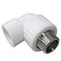 Угольник комбинированный ПП 20-1/2'' PN 25 с наружной резьбой белый VALFEX  купить в Нижнем Новгороде | "Проконсим"