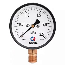  Мановакуумметр Росма ТМВ-510Р.05 общетехнический, 100мм, -0.1-0.15MPa, резьба M20x1,5, с электронной приставкой тип V, радиальный, класс точности 1,5 (930099090) со склада Проконсим в Нижнем Новгороде