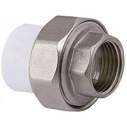 Акция! Муфта комбинированная ПП 32-1/2'' PN 25 разъёмная с внутренней резьбой белая PlasticPro  (251240406) со склада Проконсим в Нижнем Новгороде