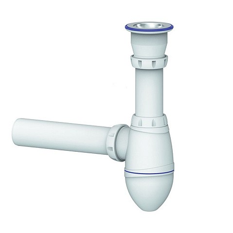 Сифон для умывальника Unicorn А210, 40х40 прямой отвод, 1 1/2'' х40 чаша из нержавеющей стали купить в Нижнем Новгороде | "Проконсим"