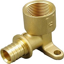 Угольники латунные установочные для PEX труб DN 16-25 PN 10 под надвижную гильзу с внутренней резьбой ONE PLUS купить в Нижнем Новгороде | "Проконсим"