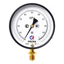  Манометр Росма ТМ-610 РМТИ.00 точных измерений, 150мм, 0-6MPa, резьба M20x1,5 радиальный, класс точности 0.6 (930091508) со склада Проконсим в Нижнем Новгороде