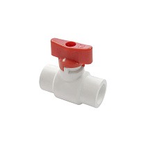  Краны шаровые ПП DN 20-25 PN 25 полупроходные белые с красной ручкой Valfex  (930024445) со склада Проконсим в Нижнем Новгороде