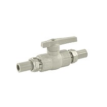  Краны шаровые ПП DN 20-32 PN 25 с двусторонним разъемным соединением серые Valfex  (930024436) со склада Проконсим в Нижнем Новгороде