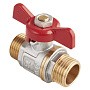 Кран латунный шаровой MVI AquaHit BV.315.04 DN 20 PN 25 бабочка штуцер-штуцер полнопроходной никелированный купить в Нижнем Новгороде | "Проконсим"