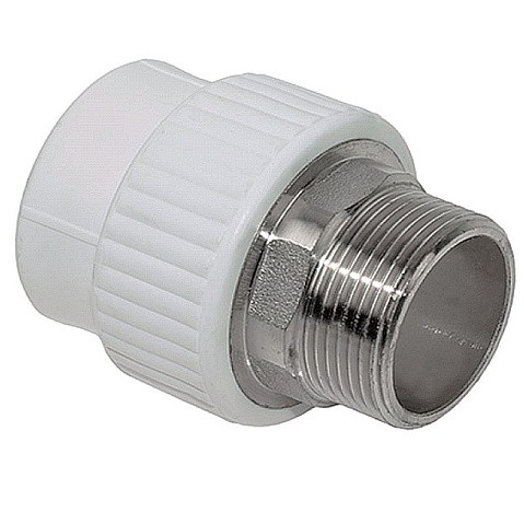 Муфта комбинированная ПП 32-1'' PN 25 под ключ с наружной резьбой белая VALFEX  купить в Нижнем Новгороде | "Проконсим"