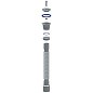 Сифон гофрированный Unicorn D220Р, 40х50 гибкий отвод, 1 1/2'' х40 пластиковая чашка, 800мм купить в Нижнем Новгороде | "Проконсим"