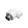 Угольник комбинированный ПП 20-1/2'' PN 25 с наружной резьбой белый PlasticPro