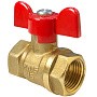 Кран латунный шаровой Valfex.217.LB1 11Б27фт1М DN 32 PN 40 муфта-муфта бабочка купить в Нижнем Новгороде | "Проконсим"