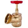 Клапан пожарный латунный угловой 125гр. DN 50-65 PN 16 КПЛ муфта-штуцер с удлиненным шпинделем Апогей купить в Нижнем Новгороде | "Проконсим"