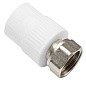 Муфта комбинированная ПП 20-3/4'' PN 25 с накидной гайкой белая VALFEX  купить в Нижнем Новгороде | "Проконсим"