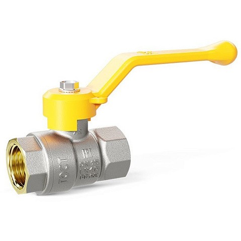 Кран латунный шаровой LD Pride GAS DN40 PN 25 никелированный рычаг муфта-муфта купить в Нижнем Новгороде | "Проконсим"