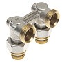 Узел нижнего подключения DN 20 угловой двухтрубный 20-1/2'' никелированный с ниппелем штуцерхштуцер РИДАН 003L0398R купить в Нижнем Новгороде | "Проконсим"