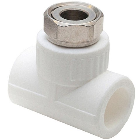 Тройник комбинированный ПП 20-1/2'' PN 25 с накидной гайкой белый РТП 14269 купить в Нижнем Новгороде | "Проконсим"