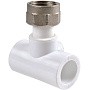 Тройник ПП с накидной гайкой 40-1 1/4'' PN 25 белый РВК
