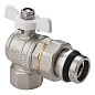 Кран латунный шаровой MVI BV.523 DN 20 PN 40 угловой с уплотнением никелированный полнопроходной американка купить в Нижнем Новгороде | "Проконсим"