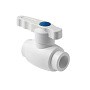 Кран шаровой ПП 40 PN 25 полный проход белый Pro Aqua PA40014