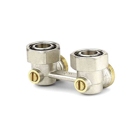 Узелы нижнего подключения VARMEGA VM140 DN20 угловой двухтрубный 3/4''x3/4'' евроконус муфта-штуцер купить в Нижнем Новгороде | "Проконсим"