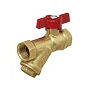 Краны латунные шаровые DN 15-20 PN 25 с фильтром бабочка муфта-муфта БАЗ КФ.А30.1 купить в Нижнем Новгороде | "Проконсим"