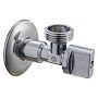 Кран латунный шаровой угловой MVI BV.464 DN 15-20 PN 10 штуцер бабочка