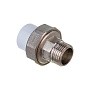 Муфта комбинированная ПП 20-3/4'' PN 25 разъёмная с наружной резьбой белая PlasticPro