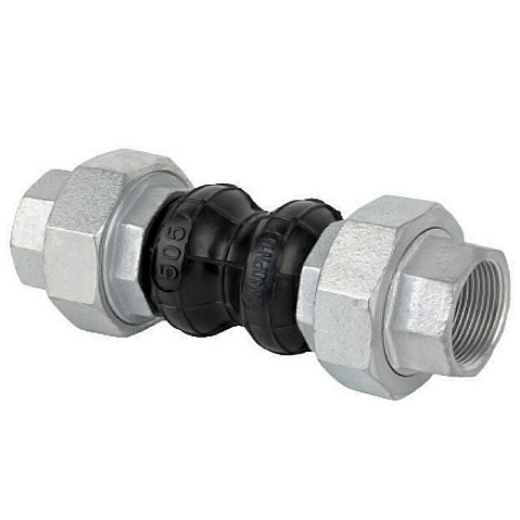 Компенсатор EPDM с оцинкованными чугунными резьбовыми патрубками DN 20 PN 16 Рашворк 505-020-16 купить в Нижнем Новгороде | "Проконсим"