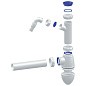 Сифон для умывальника Unicorn А510V, 40х40 прямой отвод, 1 1/2'' х40 с отводом для стиральной машины преходник 40х32 купить в Нижнем Новгороде | "Проконсим"