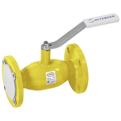 Кран стальной шаровый DN 32-25 PN 40 180мм газовый сандартнопроходной фланцевый Temper купить в Нижнем Новгороде | "Проконсим"