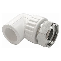  Угольник с накидной гайкой Valfex, DN 25-32, PN 25, белый  (930024357) со склада Проконсим в Нижнем Новгороде