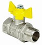 Кран латунный шаровой газовый 11Б27фт1М DN 20 PN 40 никелированный бабочка муфта-штуцер Valfex.278 Standart ГОСТ Р 59553 купить в Нижнем Новгороде | "Проконсим"