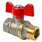 Кран латунный шаровой Valfex.218.NB1 11Б27фт1М DN 15 PN 40 никелированный муфта-штуцер бабочка купить в Нижнем Новгороде | "Проконсим"