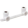 Угольник установочный двойной ПП 20-1/2'' PN 25 с наружной резьбой белый РТП 10703 купить в Нижнем Новгороде | "Проконсим"
