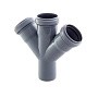 Крестовина ПП для канализации косая 45гр. DN 110-110-110 с уплотнительным кольцом РТП купить в Нижнем Новгороде | "Проконсим"