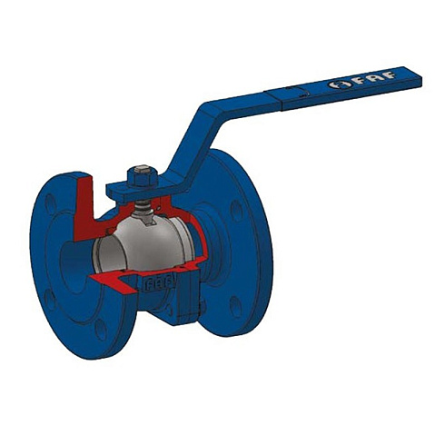 Кран шаровой DN 40 PN 16 чугунный 140мм уплотнение PTFE фланцевый FAF 1100040  купить в Нижнем Новгороде | "Проконсим"