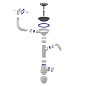 Сифон для мойки Unicorn B430VP, без отвода, 3 1/2'' х40 с отводом для стиральной машины, прямоугольный перелив купить в Нижнем Новгороде | "Проконсим"