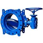 Затвор дисковый поворотный DN 1200 PN 10(16) фланцевый 2-эксцентриситетами диском из чугуна редуктор СибЗТА