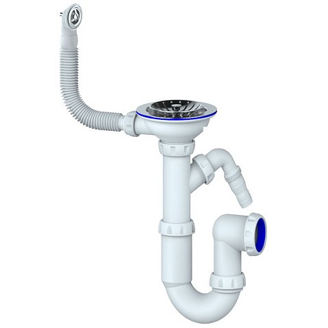 Сифон для мойки Unicorn Y431V, 3 1/2'' х40 без отвода, чаша из нержавеющей стали с отводом для стиральной машины, круглый перелив купить в Нижнем Новгороде | "Проконсим"