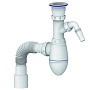Сифон для мойки Unicorn В320VР, 40х50 гибкий отвод, 1 1/2'' х40 пластиковая чаша с отводом для стиральной машины купить в Нижнем Новгороде | "Проконсим"
