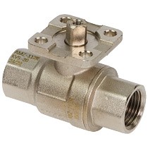Краны латунные шаровые двухходовые DN 15-50 PN 25-40 никелированные под привод РИДАН AMZ-112R купить в Нижнем Новгороде | "Проконсим"