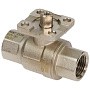 Краны латунные шаровые двухходовые DN 15-50 PN 25-40 никелированные под привод РИДАН AMZ-112R купить в Нижнем Новгороде | "Проконсим"