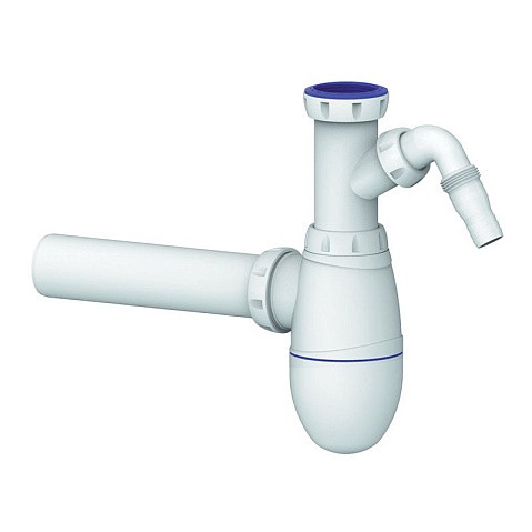 Сифон для мойки Unicorn В510V, 40х40 прямой отвод, 1 1/2'' х40 с отводом для стиральной машины преходник 40х32 купить в Нижнем Новгороде | "Проконсим"