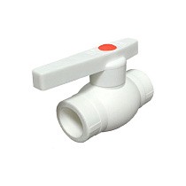 Краны шаровые ПП DN 20-63 PN 25 с металлическим шаром белые Valfex купить в Нижнем Новгороде | "Проконсим"