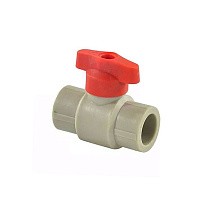  Краны шаровые ПП DN 20-25 PN 25 полупроходные серые с красной ручкой Valfex  (930024449) со склада Проконсим в Нижнем Новгороде