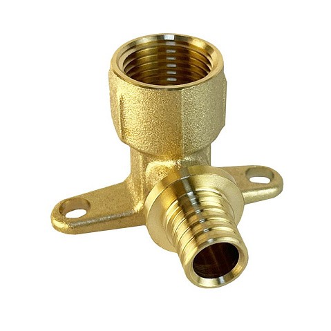 Угольник латунный для PEX труб 16-1/2'' PN 16  под надвижную гильзу Valfex VF.454.AF купить в Нижнем Новгороде | "Проконсим"