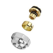  Евроконус 3/4'' DN 20 для PEX МП-труб обжимной 2 резьбовых кольца на штуцере Varmega (930422304) со склада Проконсим в Нижнем Новгороде