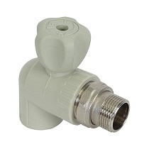 Краны шаровые ПП DN 20-25 PN 25 для радиатора угловые серые Valfex купить в Нижнем Новгороде | "Проконсим"