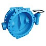 Затвор дисковый поворотный DN 600 PN 10 фланцевый с 2-эксцентриситетом редуктор FAF 38100600
