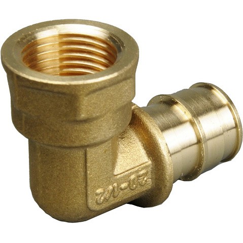 Угольник латунный для PEX труб 25-1/2'' PN 10 OP под надвижную гильзу с внутренней резьбой ONE PLUS купить в Нижнем Новгороде | "Проконсим"